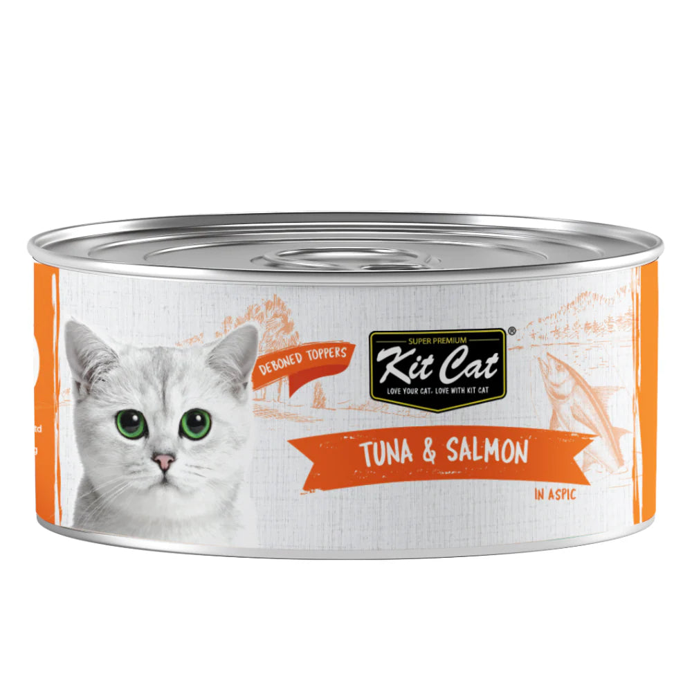 Kit Cat Grain Free Tuna & Salmon Topper Wet Cat Food 80G