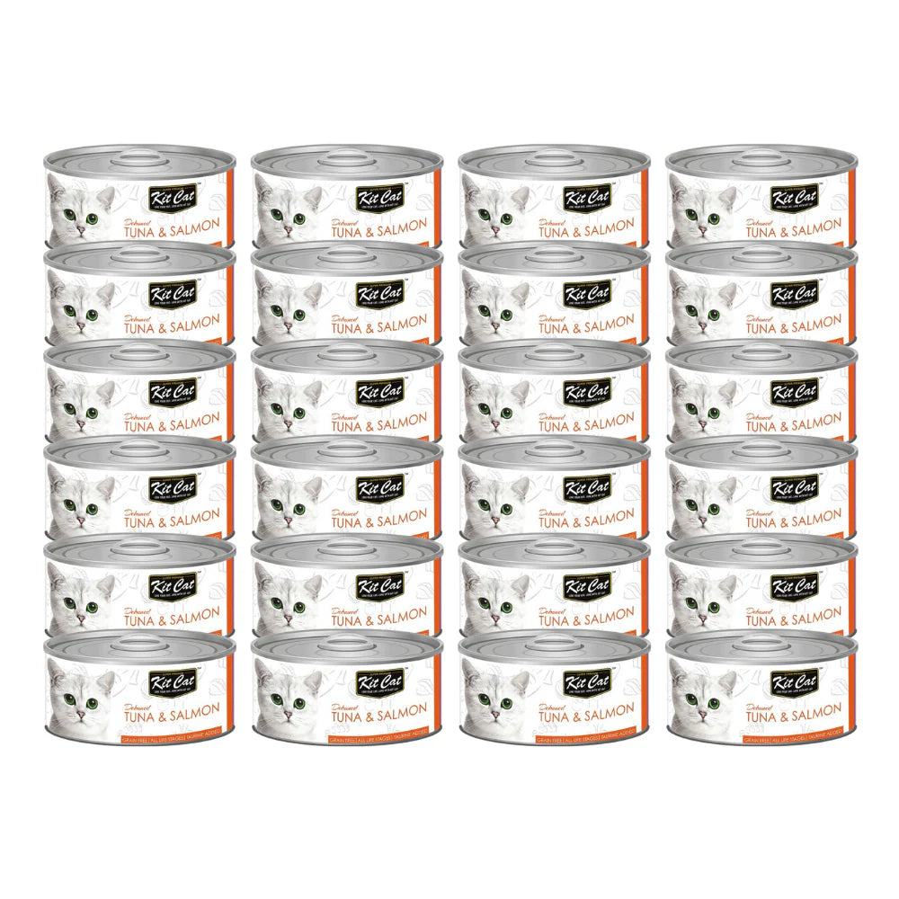 Kit Cat Grain Free Tuna & Salmon Topper Wet Cat Food 80G