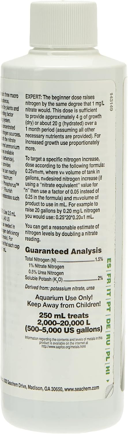 Flourish Nitrogen - Aquarium Nitrogen Supplement - Seachem