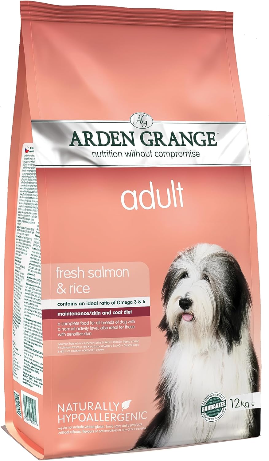 Arden Grange Adult Fresh Salmon & Rice Dry Dog Food - 12KG