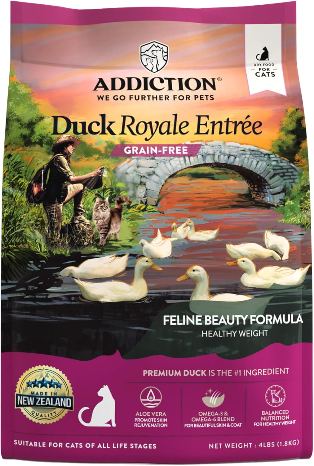 Addiction Duck Royale Dry Cat Food - 4LBS