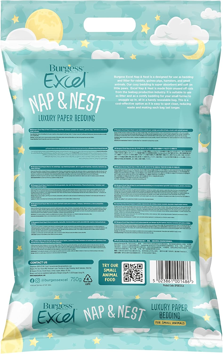Excel Burgess Nap & Nest paper bedding for small animals