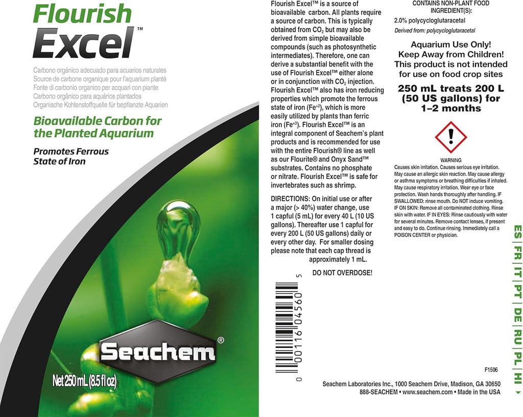 Flourish Excel Plant Supplement - Seachem