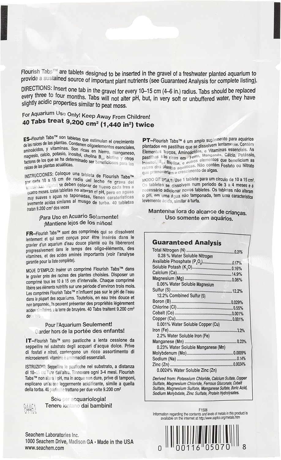 Flourish Tabs Growth Supplement - Seachem