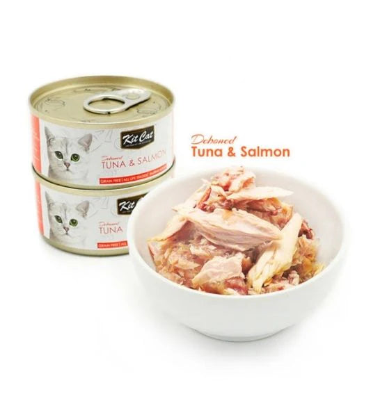 Kit Cat Grain Free Tuna & Salmon Topper Wet Cat Food 80G